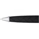 Pix metalic cu insert de piele ecologica, Luxe, LD01, negru, argintiu