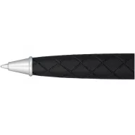   Pix metalic cu insert de piele ecologica, Luxe, LD01, negru, argintiu