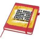 Agenda cu elastic, JournalBooks, 2610E18688, A5, Dictando, 21x14.5 cm, Hartie, Poliuretan, Rosu