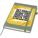 Agenda cu elastic, JournalBooks, 2610E18690, A5, Dictando, 21x14.5 cm, Hartie, Poliuretan, Verde Heather