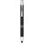 Olaf metallic touchpoint ballpoint pen, Aluminium barrel with steel clip, solid black