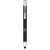 Olaf metallic touchpoint ballpoint pen, Aluminium barrel with steel clip, solid black