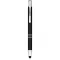 Olaf metallic touchpoint ballpoint pen, Aluminium barrel with steel clip, solid black