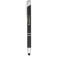   Olaf metallic touchpoint ballpoint pen, Aluminium barrel with steel clip, solid black