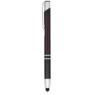   Olaf metallic touchpoint ballpoint pen, Aluminium barrel with steel clip, solid black