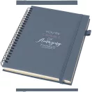 Agenda cu spirala, JournalBooks, 2610E18693, A5, Dictando, 21.4x14.5 cm, Hartie, Poliuretan, Albastru Ocean