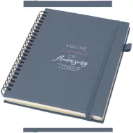   Agenda cu spirala, JournalBooks, 2610E18693, A5, Dictando, 21.4x14.5 cm, Hartie, Poliuretan, Albastru Ocean