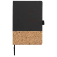   Agenda A5 cu pagini dictando, coperta tare cu elastic, Everestus, EA01, pluta, pu, negru