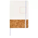 Agenda A5 cu pagini dictando, coperta tare cu elastic, Everestus, EA02, pluta, pu, alb