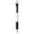 Turbo ballpoint pen white barrel, ABS plastic, White, solid black