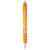 Turbo ballpoint pen with rubber grip, ABS plastic, Orange