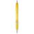 Turbo translucent ballpoint pen with rubber grip, ABS Plastic, Yellow