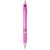 Turbo translucent ballpoint pen with rubber grip, ABS Plastic, Magenta