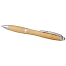 Nash bamboo ballpoint pen, Bamboo, ABS Plastic, Natural,Silver  