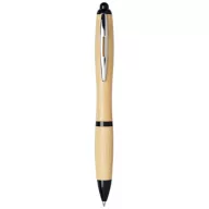   Nash bamboo ballpoint pen, Bamboo, ABS Plastic, Natural, solid black