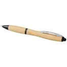 Nash bamboo ballpoint pen, Bamboo, ABS Plastic, Natural, solid black
