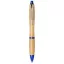 Nash bamboo ballpoint pen, Bamboo, ABS Plastic, Natural,Royal blue