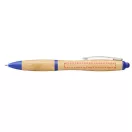Nash bamboo ballpoint pen, Bamboo, ABS Plastic, Natural,Royal blue