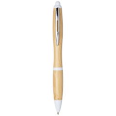   Nash bamboo ballpoint pen, Bamboo, ABS Plastic, Natural,White