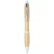 Nash bamboo ballpoint pen, Bamboo, ABS Plastic, Natural,White