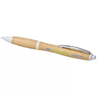   Nash bamboo ballpoint pen, Bamboo, ABS Plastic, Natural,White