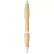   Nash bamboo ballpoint pen, Bamboo, ABS Plastic, Natural,White