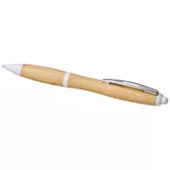   Nash bamboo ballpoint pen, Bamboo, ABS Plastic, Natural,White
