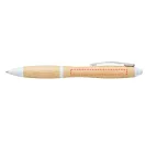 Nash bamboo ballpoint pen, Bamboo, ABS Plastic, Natural,White