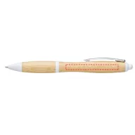   Nash bamboo ballpoint pen, Bamboo, ABS Plastic, Natural,White