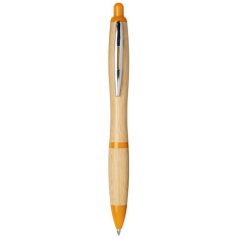   Nash bamboo ballpoint pen, Bamboo, ABS Plastic, Natural,Orange  