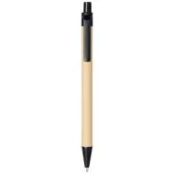   Berk recycled carton and corn plastic ballpoint pen, Recycled carton, corn plastic,  solid black