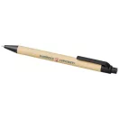 Berk recycled carton and corn plastic ballpoint pen, Recycled carton, corn plastic,  solid black