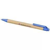   Berk recycled carton and corn plastic ballpoint pen, Recycled carton, corn plastic, Blue