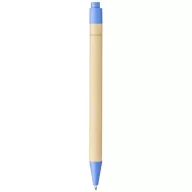   Berk recycled carton and corn plastic ballpoint pen, Recycled carton, corn plastic, Blue