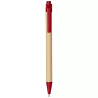   Berk recycled carton and corn plastic ballpoint pen, Recycled carton, corn plastic, Red