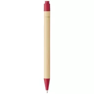   Berk recycled carton and corn plastic ballpoint pen, Recycled carton, corn plastic, Red