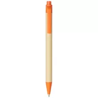   Berk recycled carton and corn plastic ballpoint pen, Recycled carton, corn plastic, Orange