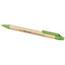 Berk recycled carton and corn plastic ballpoint pen, Recycled carton, corn plastic, Green