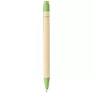 Berk recycled carton and corn plastic ballpoint pen, Recycled carton, corn plastic, Green