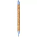 Midar cork and wheat straw ballpoint pen, Cork, wheat straw plastic, Blue