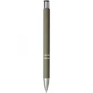 Moneta soft touch click ballpoint pen, Aluminium, Dark grey