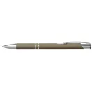 Moneta soft touch click ballpoint pen, Aluminium, Dark grey