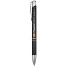 Moneta aluminium click ballpoint pen, Aluminium,  solid black