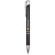   Moneta aluminium click ballpoint pen, Aluminium,  solid black