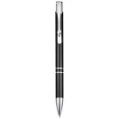 Moneta aluminium click ballpoint pen, Aluminium,  solid black