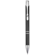  Moneta aluminium click ballpoint pen, Aluminium,  solid black