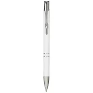 Moneta aluminium click ballpoint pen, Aluminium, White