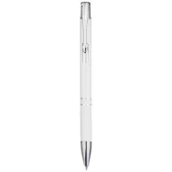 Moneta aluminium click ballpoint pen, Aluminium, White