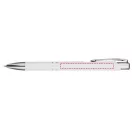 Moneta aluminium click ballpoint pen, Aluminium, White