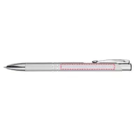 Moneta aluminium click ballpoint pen, Aluminium, Silver